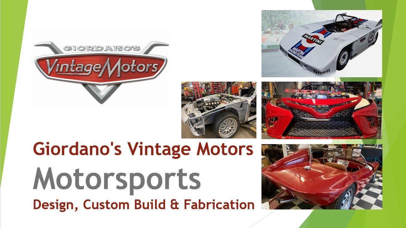 A poster for giordano 's vintage motors motorsports