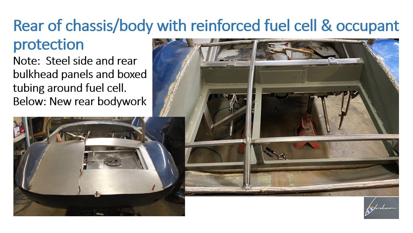 A rear of chassis / body with reinforced fuel cell & occupant protection