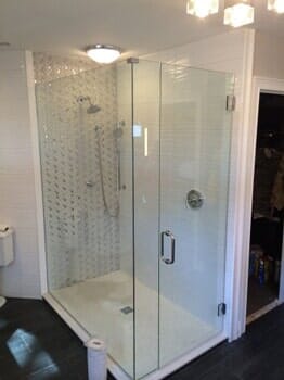 Glass shower enclosure installed by a glass company in Winter Haven, FL