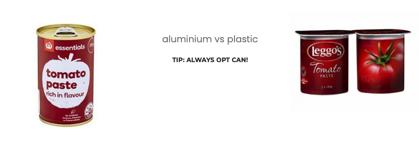 Aluminium vs plastic. TIP: Always opt for a can!