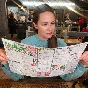 Sally Flower at Trying “impossable meat” at Bareburger