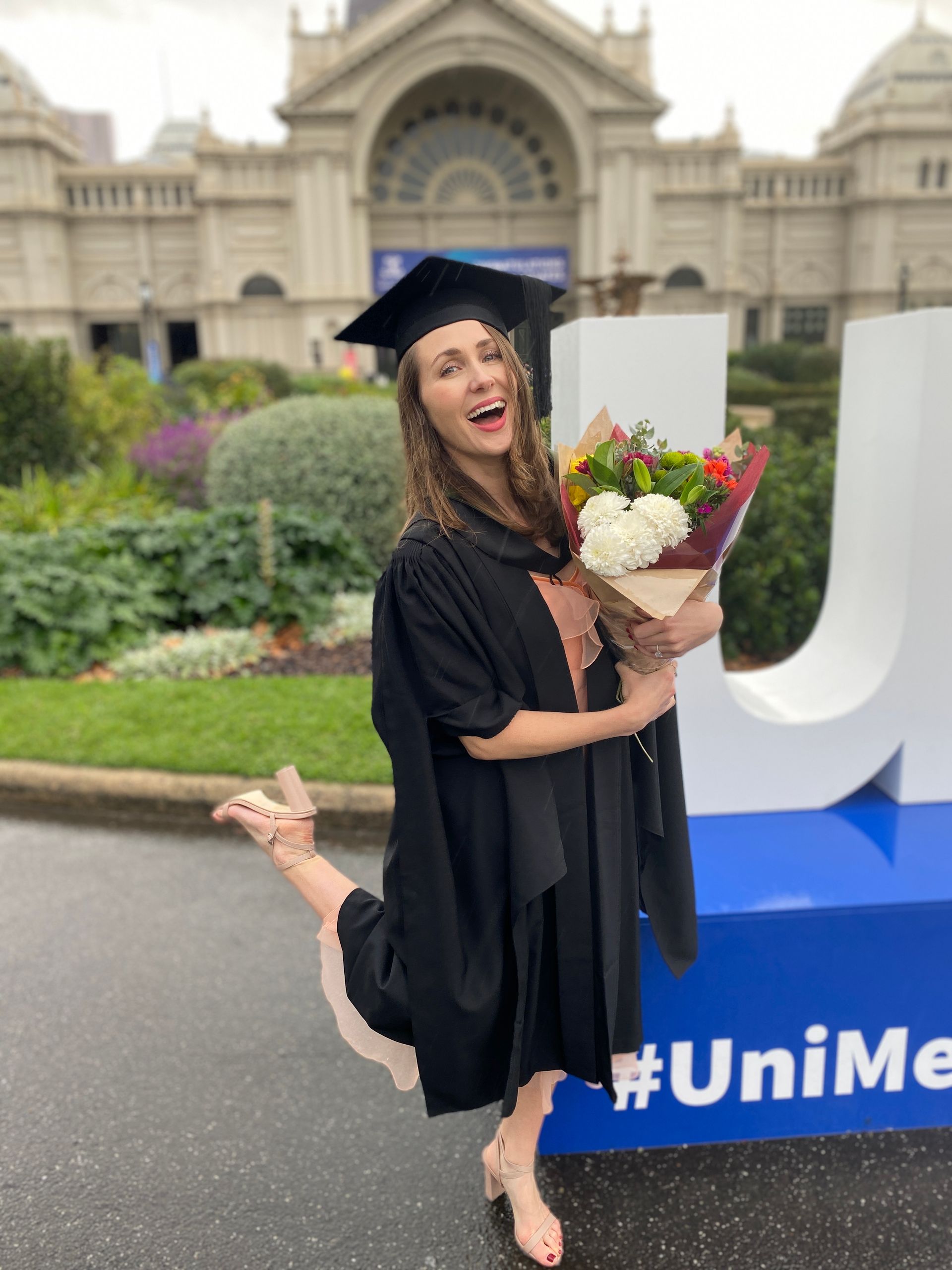 Sally Flower receiving her masters degree at Unimelb