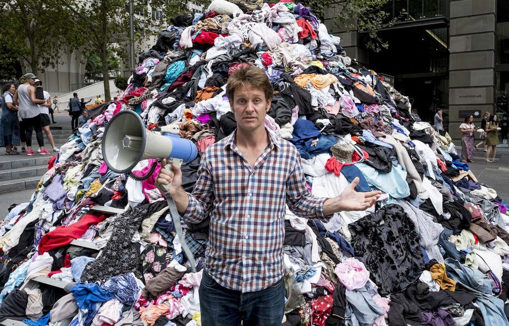 Pile of clothes sent to landfil
