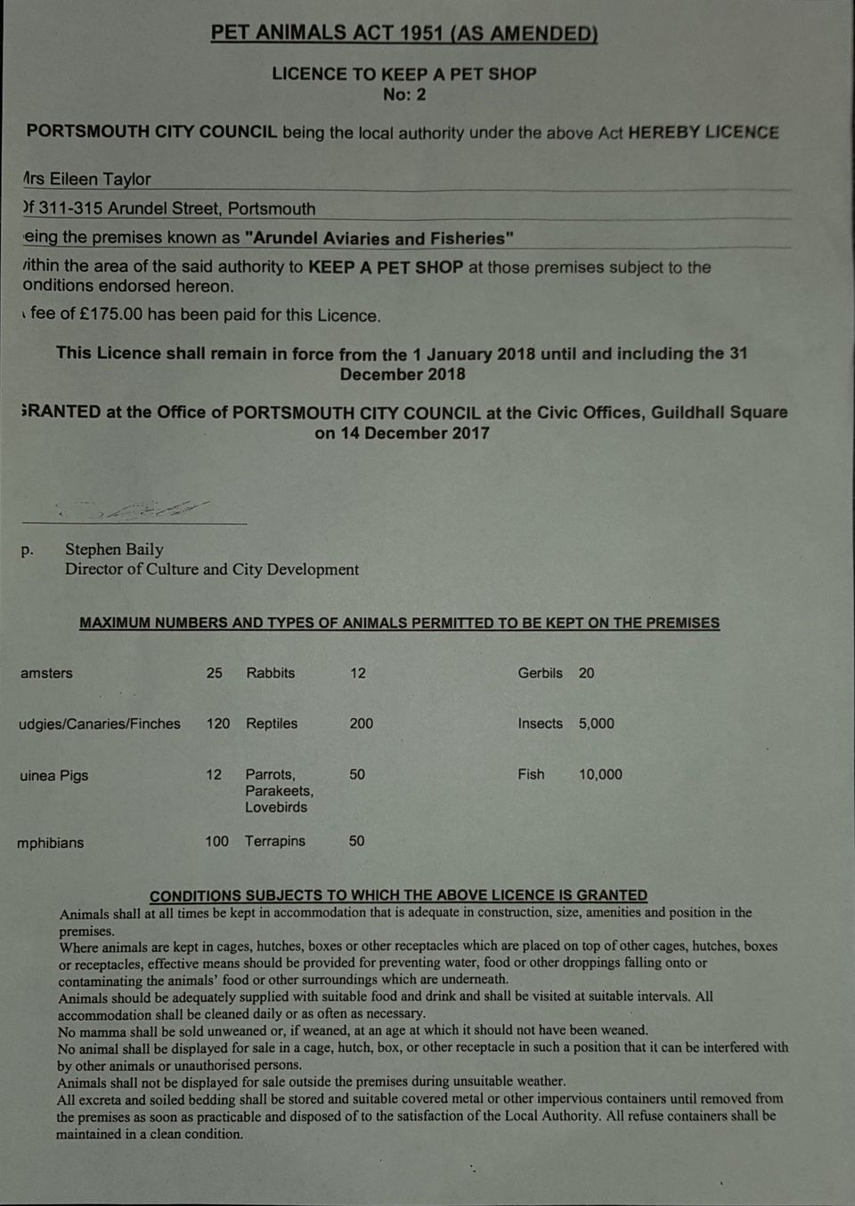 Pet Supplies Arundel Aviaries & Fisheries Ltd