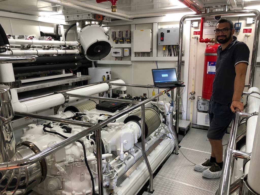 Marine engine repair shop