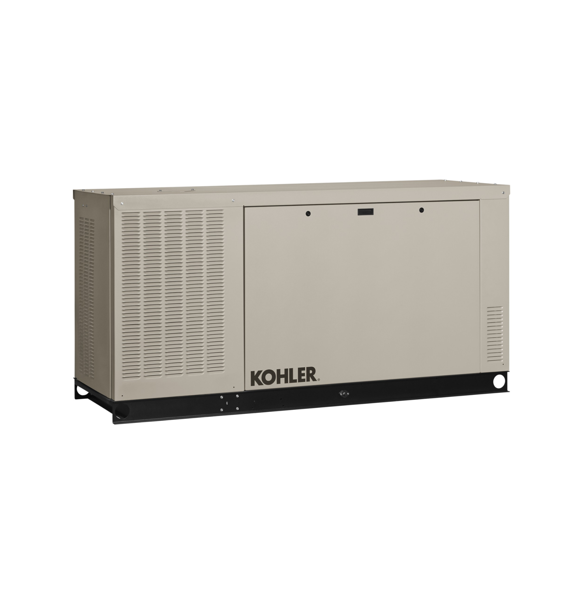 Beige Kohler industrial generator unit on a white background