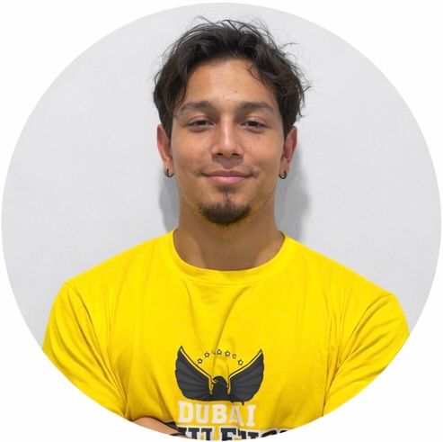 Man in yellow shirt with 