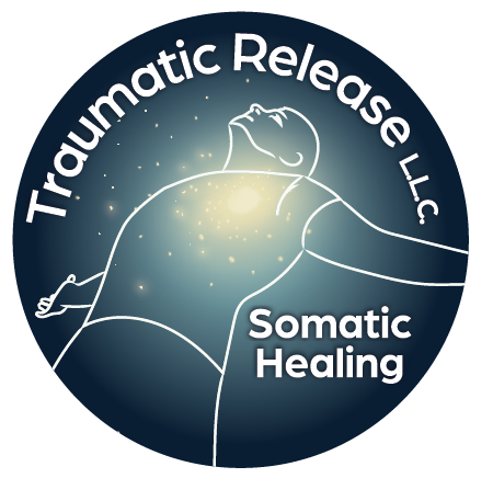 Circle logo: figure with arms outstretched, glowing light on chest,