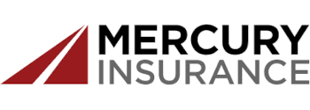 Mercury Insurance logo: Red and white triangle with