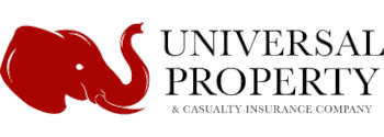 Red elephant icon next to the words UNIVERSAL PROPERTY & CASUALTY INSURANCE COMPANY in black.