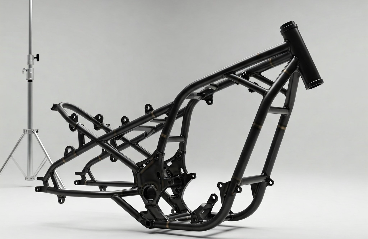 Double cradle motor dari bahan baja