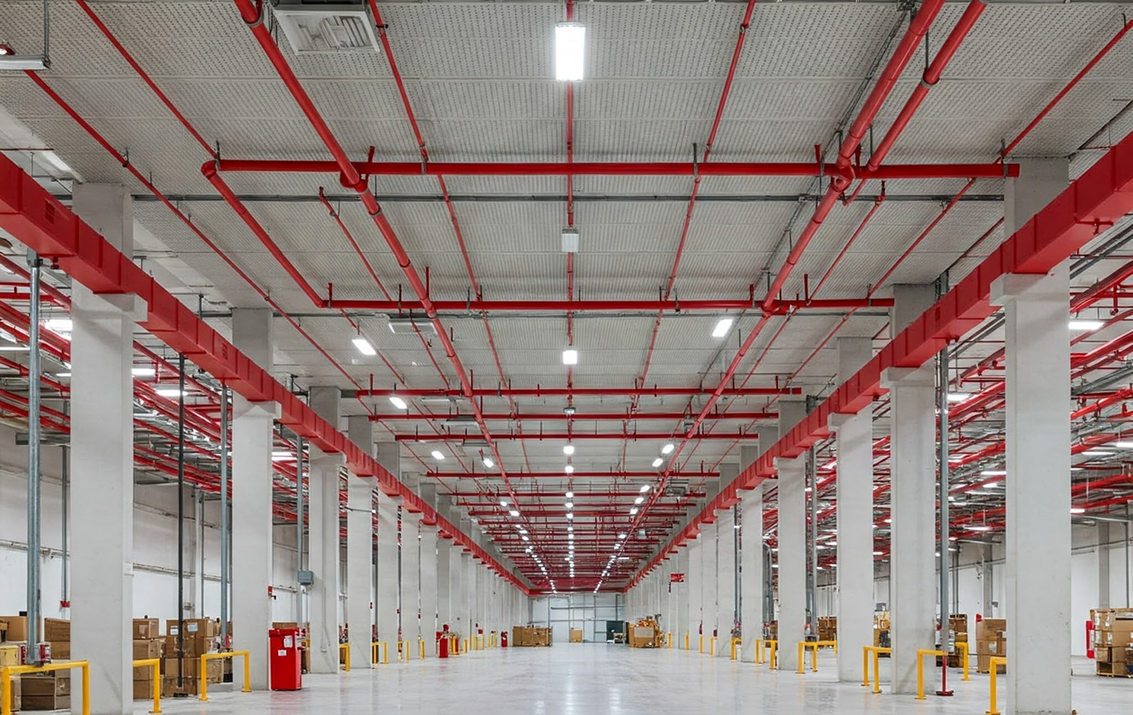 Fire sprinkler system dari material baja