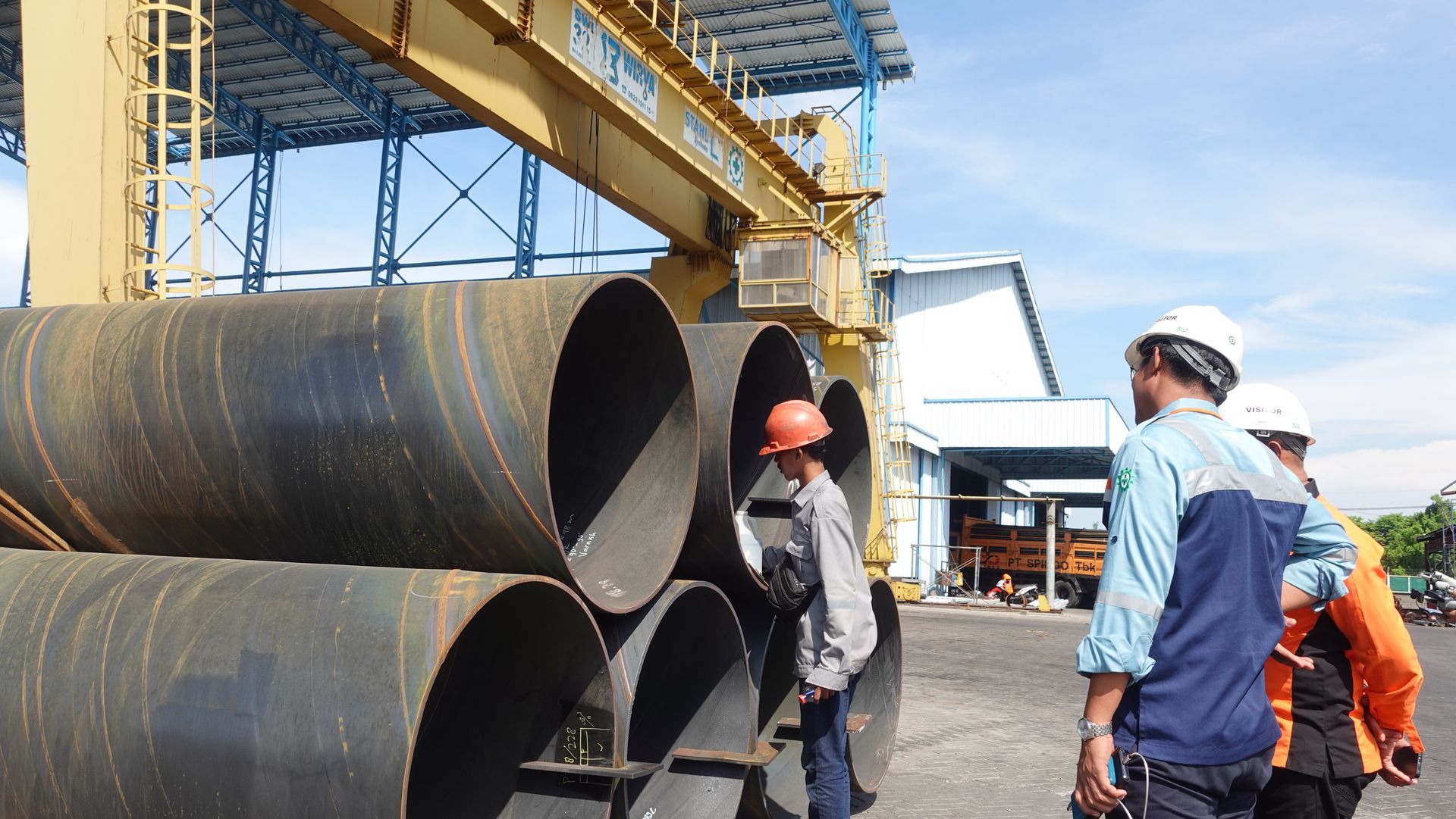 Detail of Steel Pipe for Contribution to the “Multipurpose Jetty” Project in Wanam, Merauke