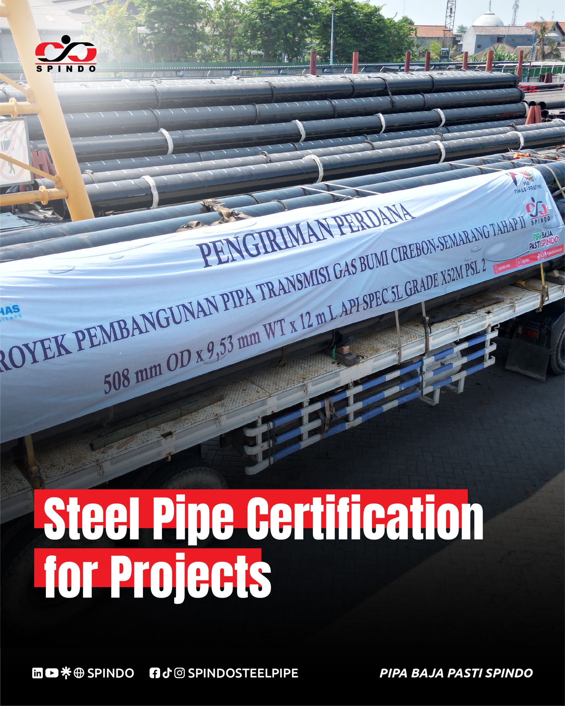 Steel Pipe Certification in Indonesia for Projects