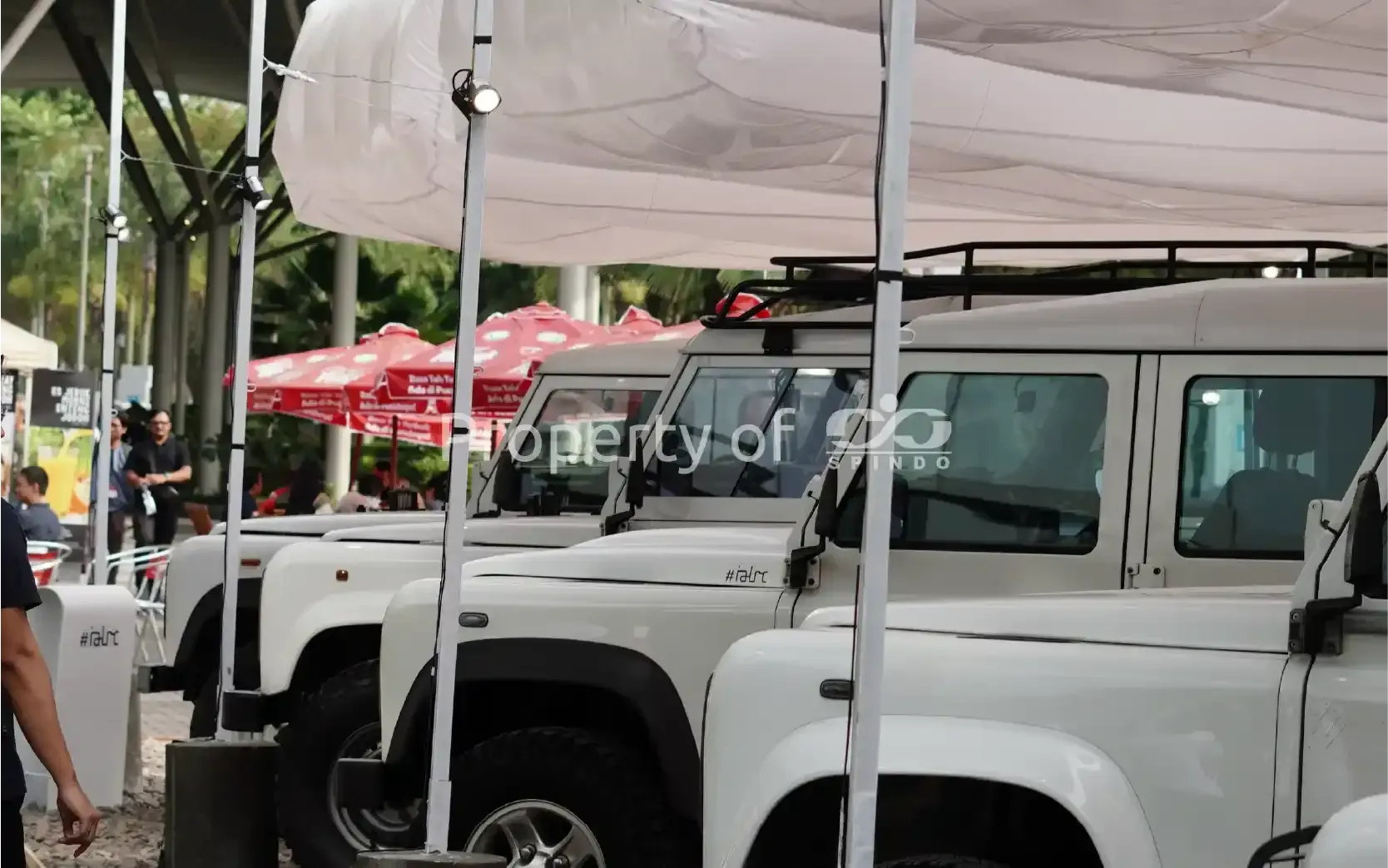 Aplikasi Hollow GI SPINDO untuk area outdoor dan Tenda Komunitas Land Rover
