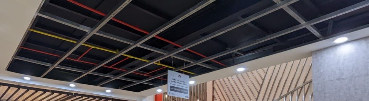 Interior support systems using steel pipes aligned with SNI, JIS, and ASTM standards.
