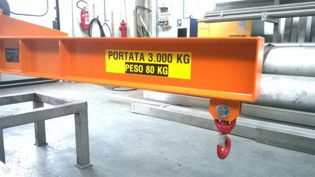 asse impianto per movimentazione carichi