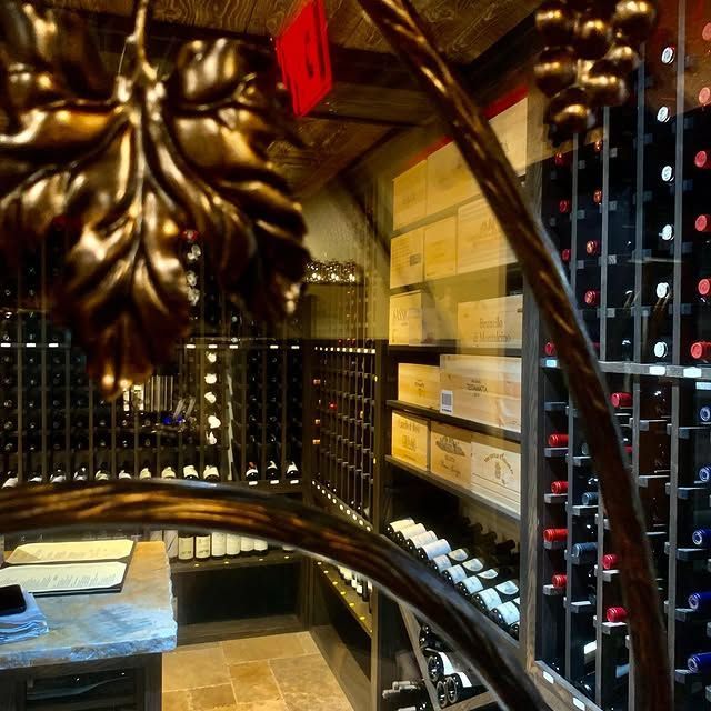 A wine cellar filled with lots of wine bottles