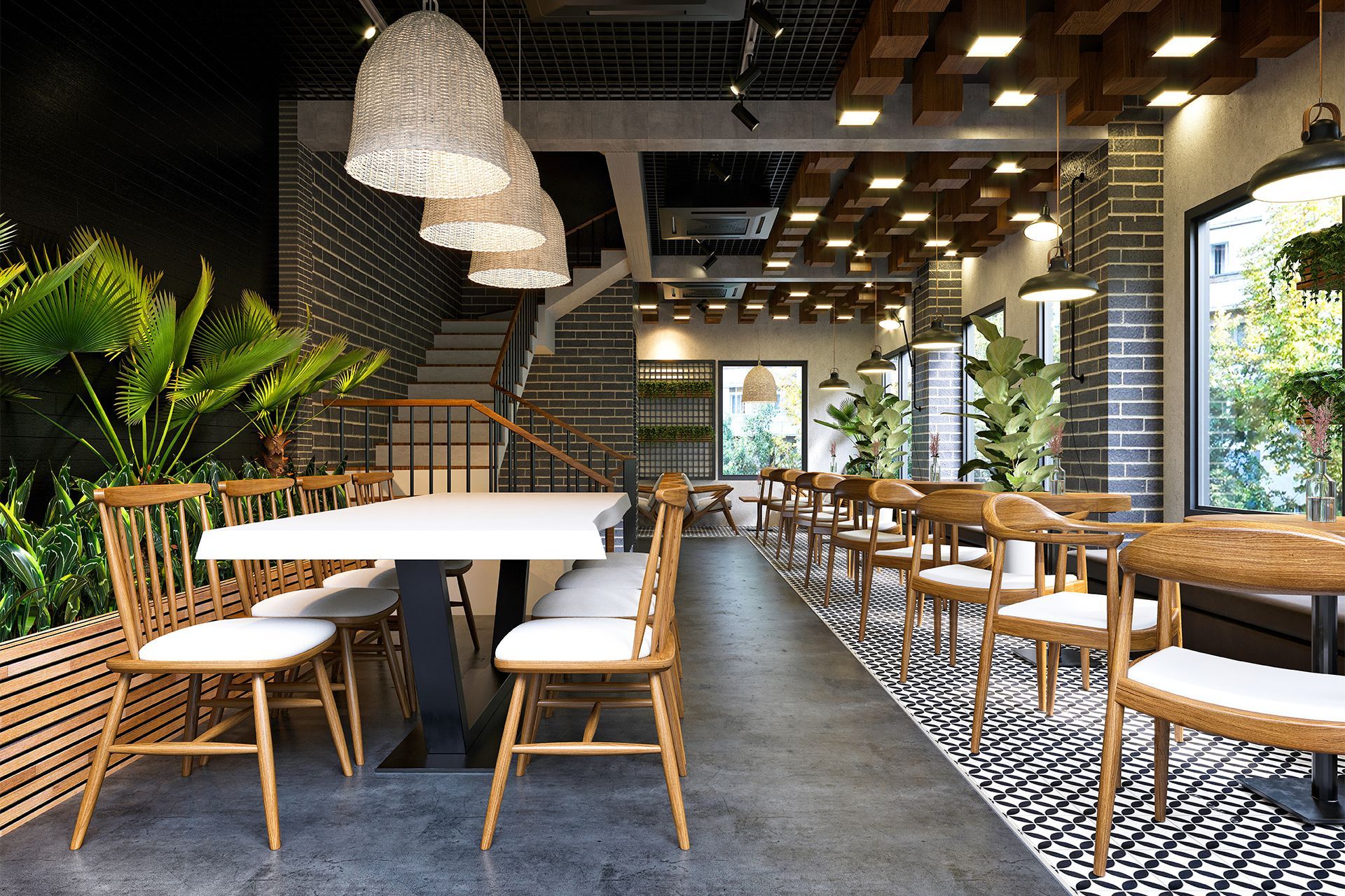 Restaurant With Big Windows