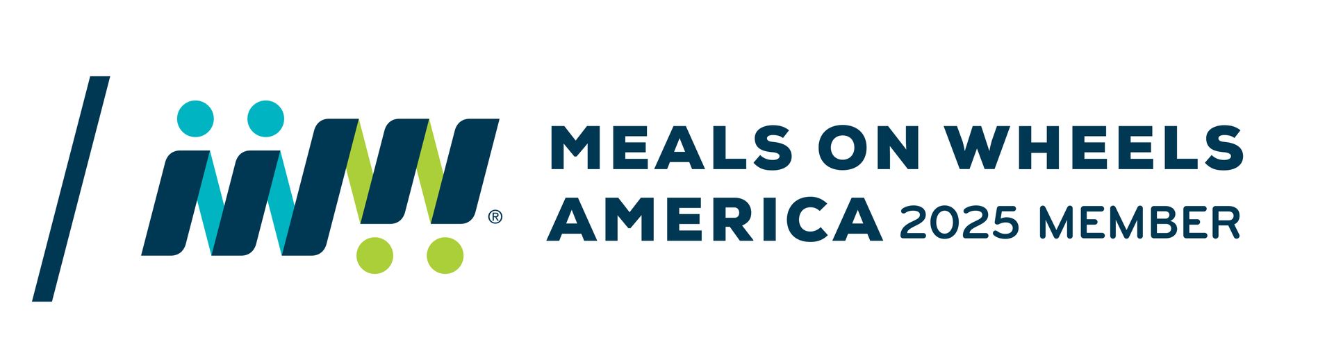 A logo for meals on wheels america 2024 member