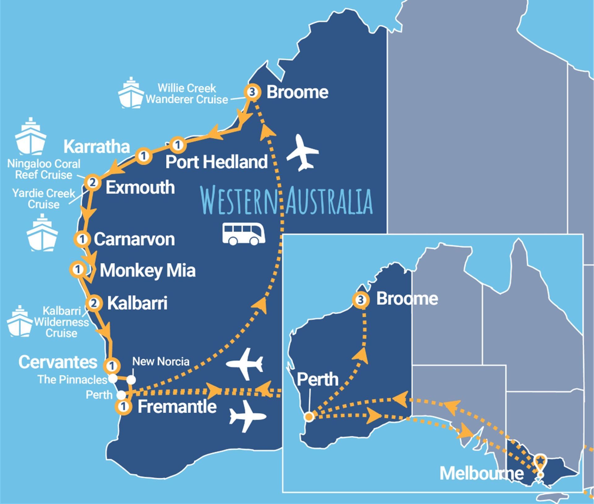 broome to perth coach tours