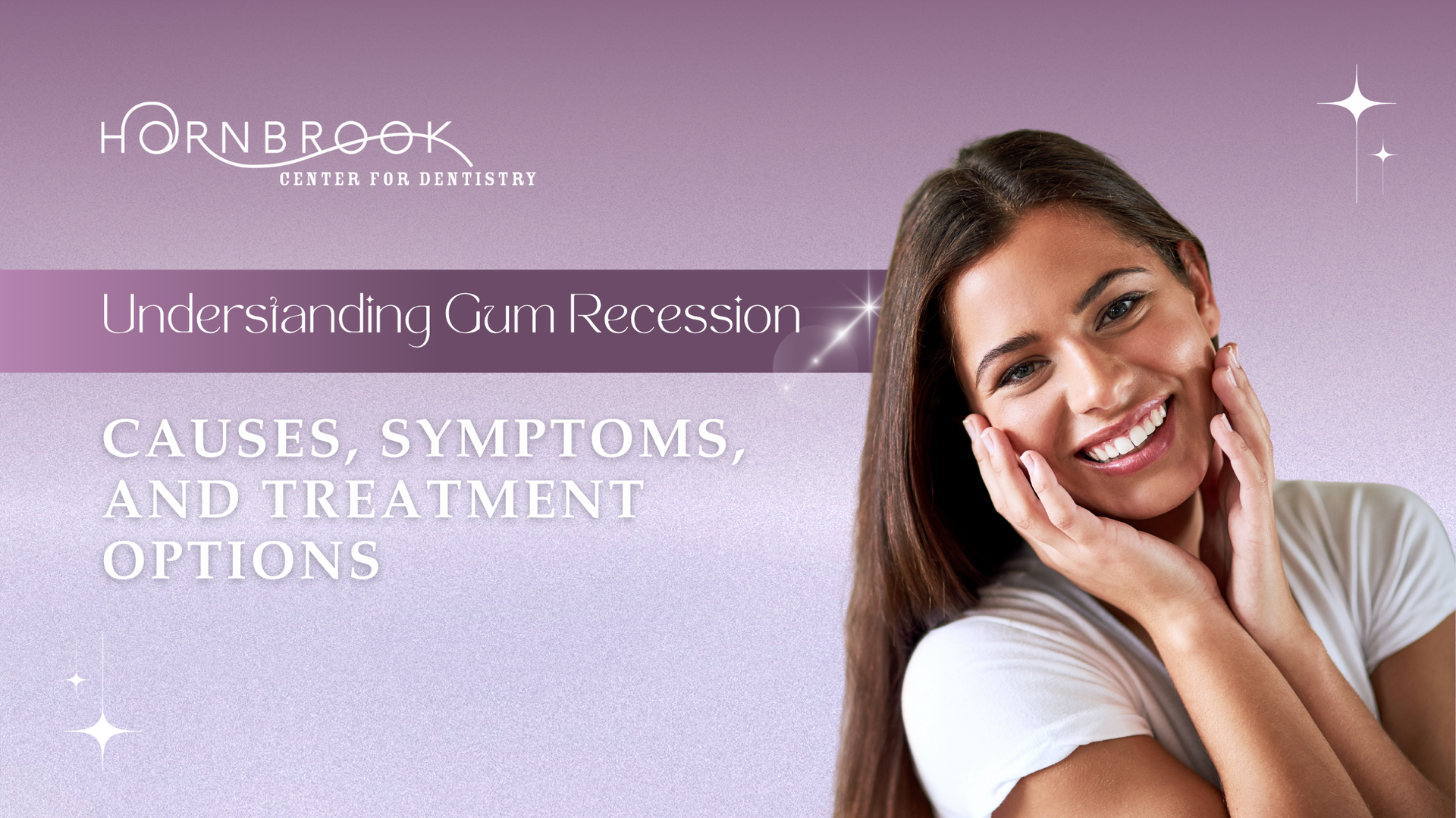 A woman is smiling with her hands on her face.