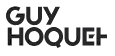 Un logo noir et blanc pour guy hoqueh sur fond blanc.