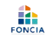 Un logo coloré pour foncia avec une maison au milieu.