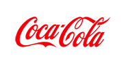 A red coca cola logo on a white background.