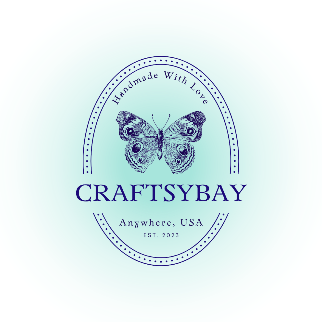 A logo for craftsybay with a butterfly on it