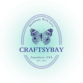 A logo for craftsybay with a butterfly on it
