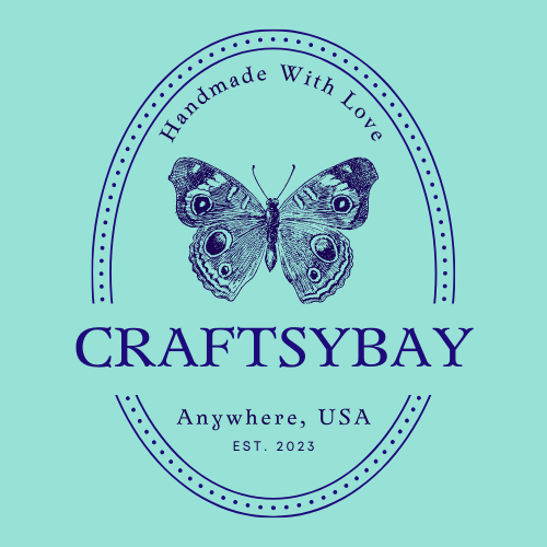 A logo for craftsybay with a butterfly on it