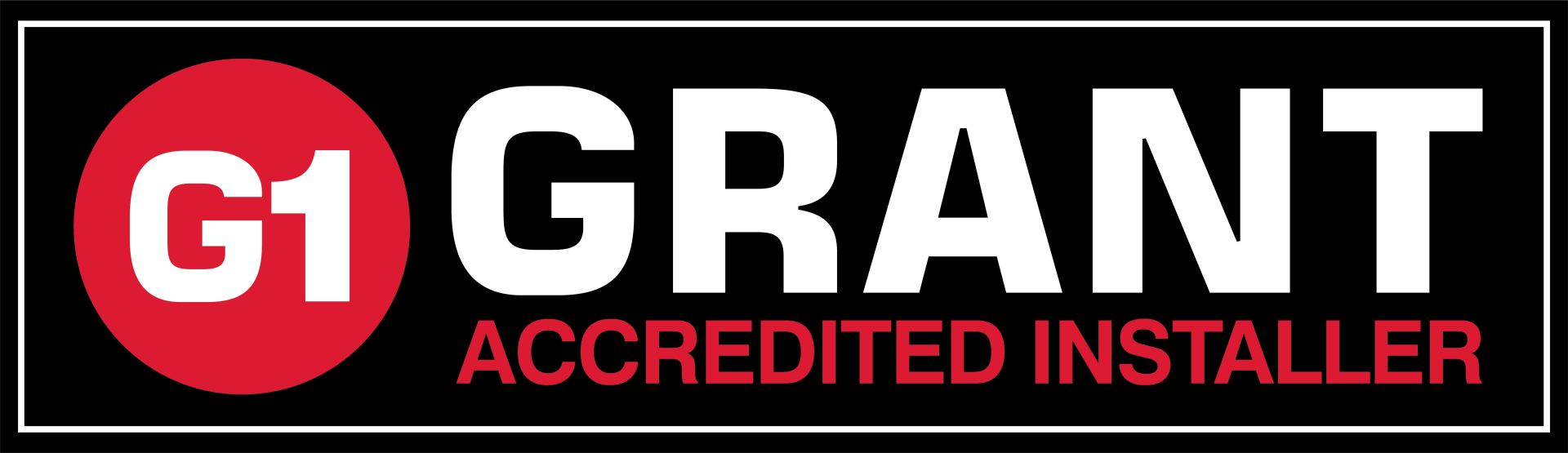 Logo stating Grant G1 Accredited Installer