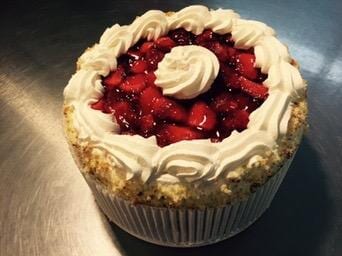 Strawberry cake with whip cream - custom cakes - Oak Park Bakery Inc. in Oak Park, IL