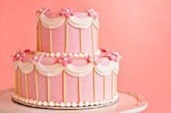 Pink wedding cake - custom wedding cakes - Oak Park Bakery Inc in Oak Park, IL