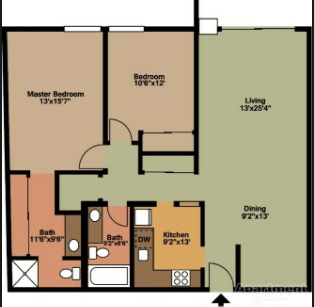 2 Bedroom Floorplan
