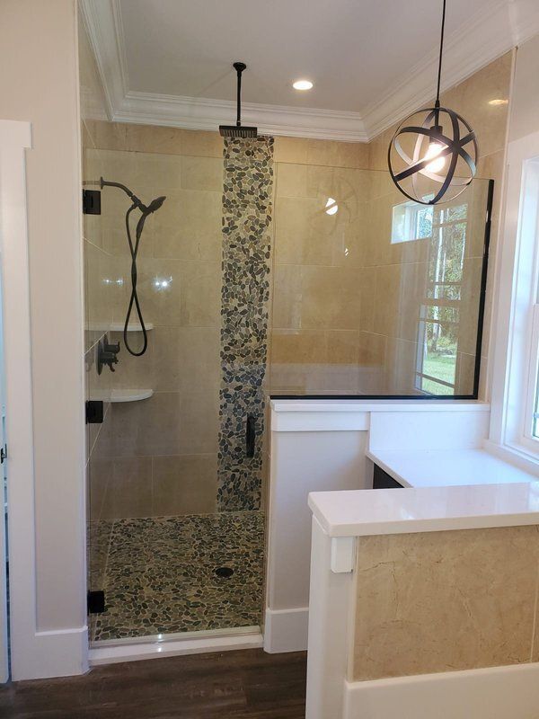 Yellow Tiles Bathroom — Myrtle Beach, SC — A To Z Glass & Home Repair