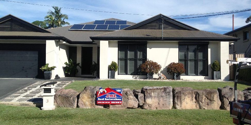 A house with solar panels on the roof