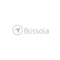 Um logotipo para uma empresa chamada bussola em um fundo branco.