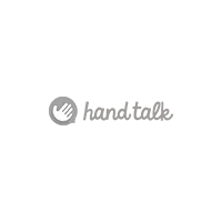 É o logotipo de uma empresa chamada hand talk.