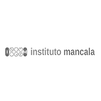 O logotipo do instituto mancala é um logotipo preto e branco sobre um fundo branco.