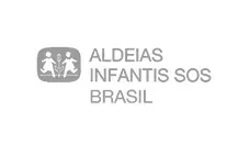 A black and white logo for aldeas infantis sos brasil