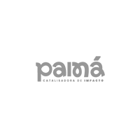 Um logotipo para uma empresa chamada palma em um fundo branco.
