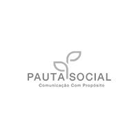 Um logotipo em preto e branco para uma empresa chamada pauta social.