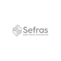 A black and white logo for sefras acao social franciscana