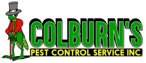 A logo for colburn 's pest control service inc.