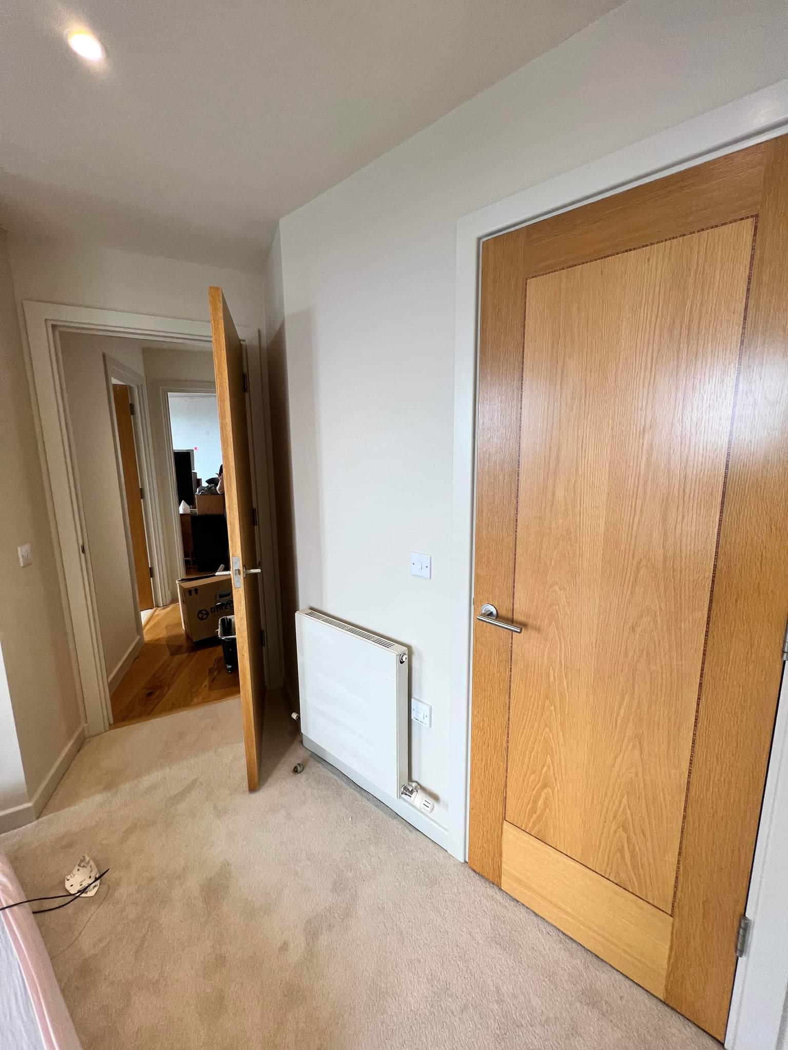 Picture of an apartment hallway decorated by painters and decorators Leeds