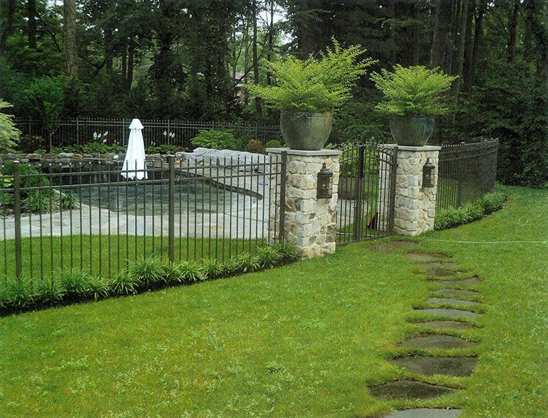 Customized Steel Fencing — Safety Fencing Around a Pool in Hillsborough, NJ