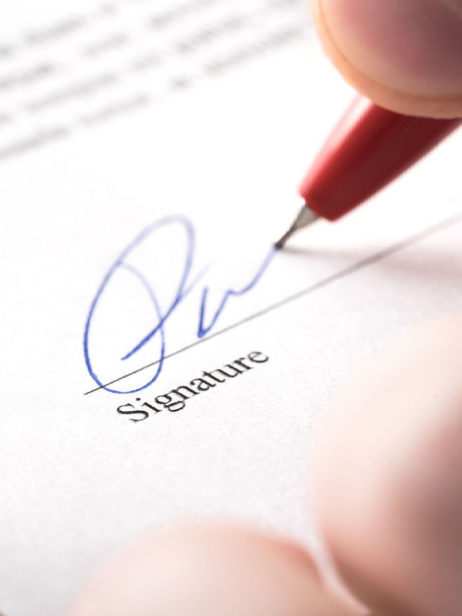 Signature on document