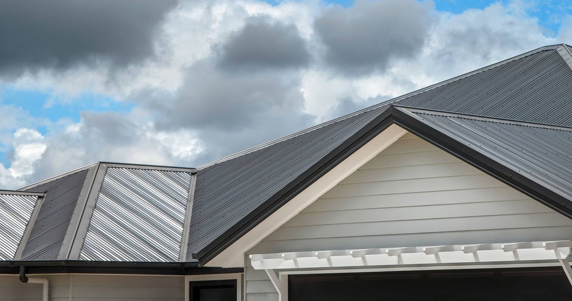 Professionally installed metal roof on a residential property.